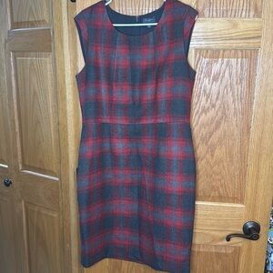The Limited Red and Black Plaid Dress